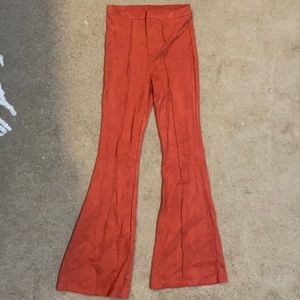 Orange 70s Flare Pants